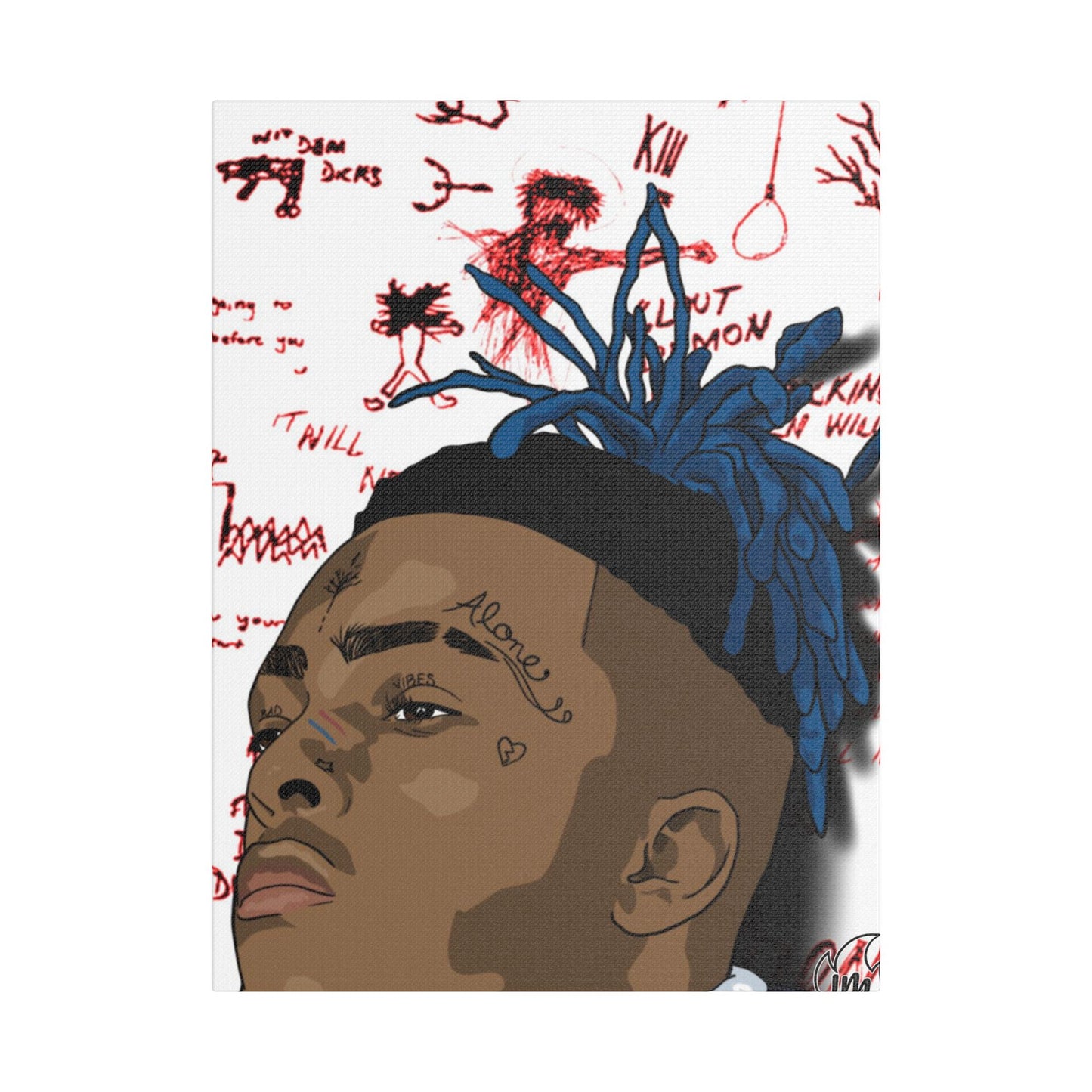 Late Rapper XXX 🕊 RIP Satin Canvas, Stretched
