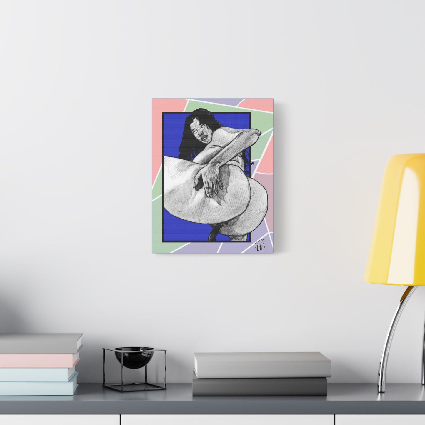 Blueberry Ride Satin Canvas, Stretched