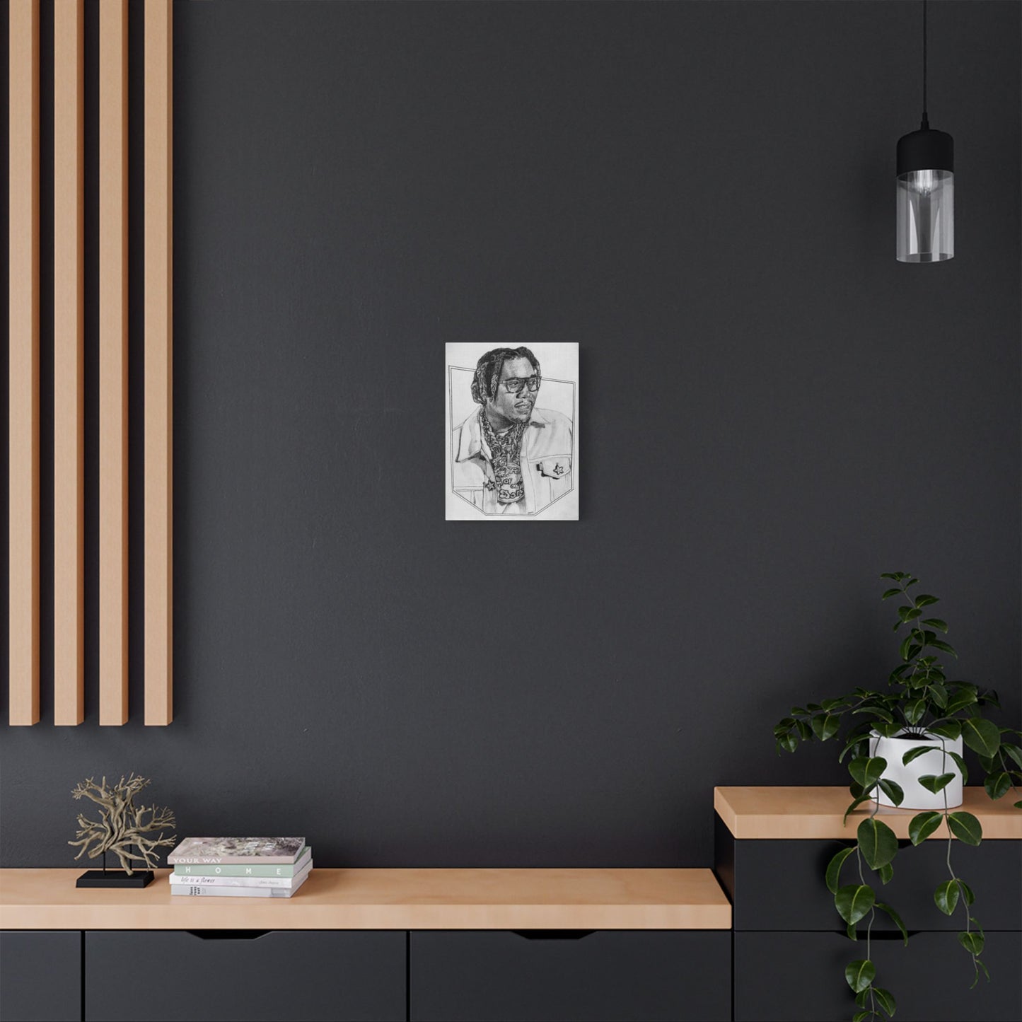 Don Toliver Portrait on Satin Canvas, Stretched