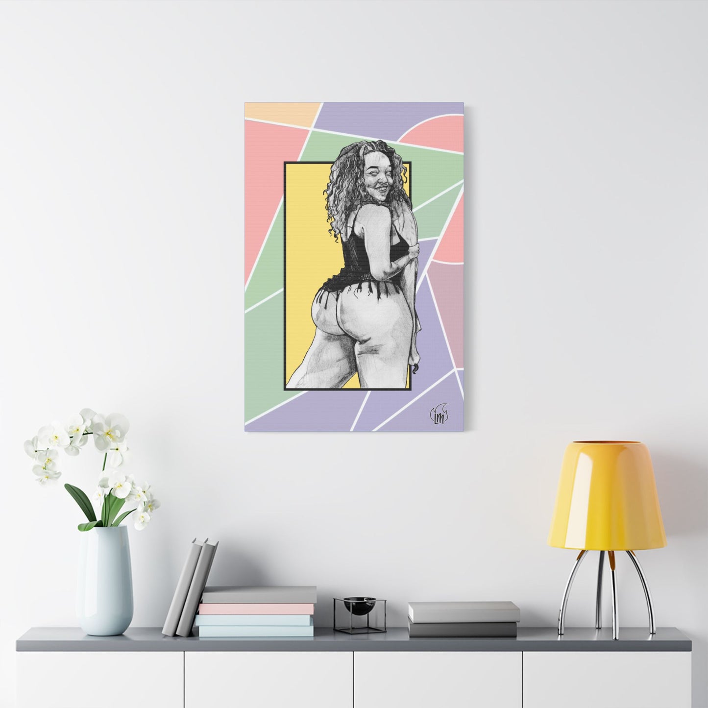 Banana Split on Satin Canvas, Stretched
