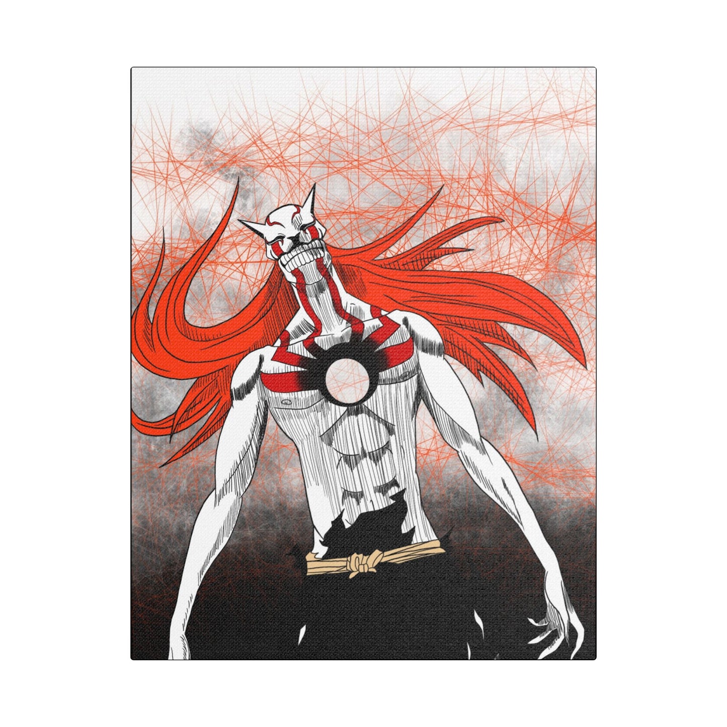 Bleach Anime, Hollow Reaper on Satin Canvas, Stretched