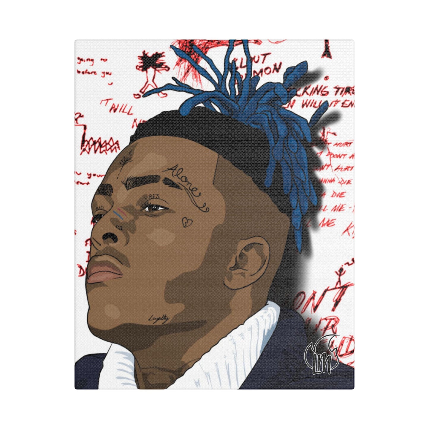 Late Rapper XXX 🕊 RIP Satin Canvas, Stretched