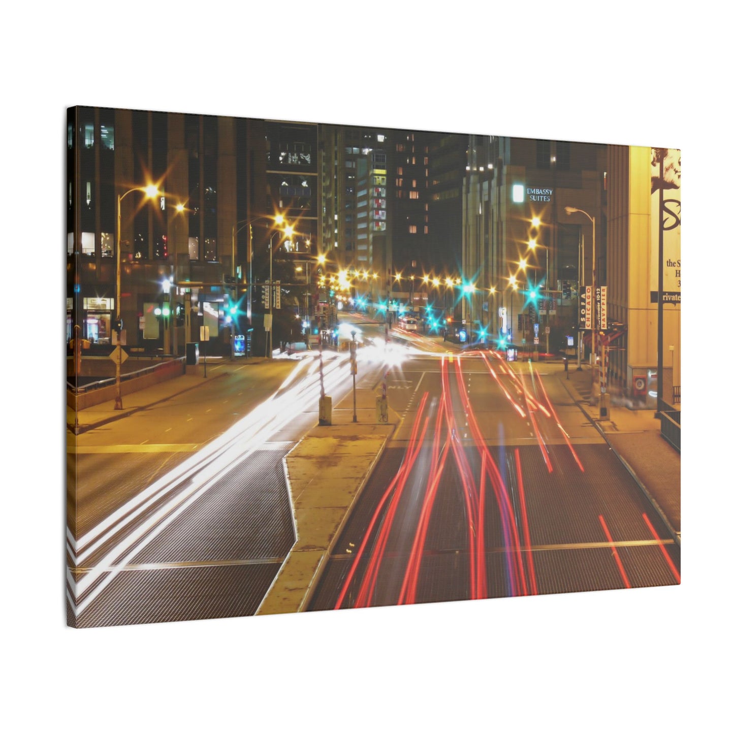 Chicago Nights Matte Canvas, Stretched, 0.75" Wall Art