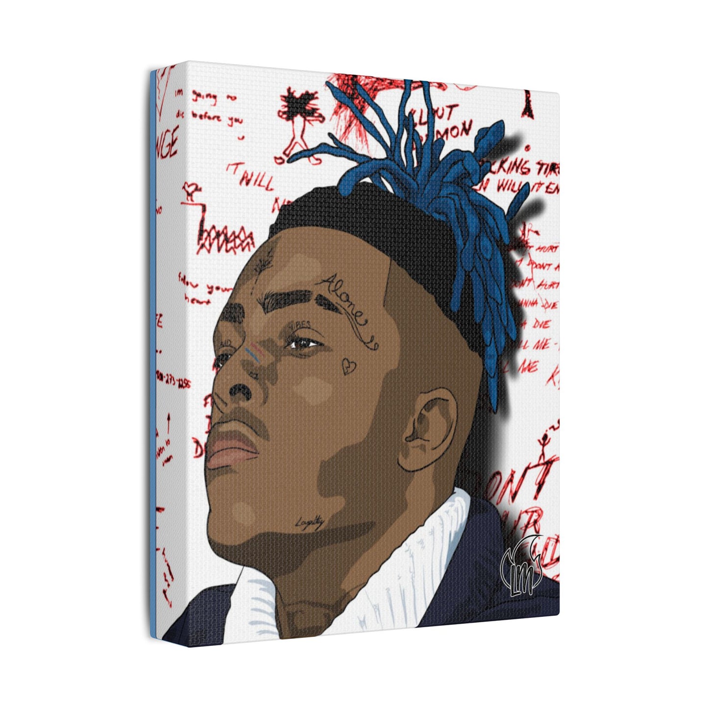 Late Rapper XXX 🕊 RIP Satin Canvas, Stretched