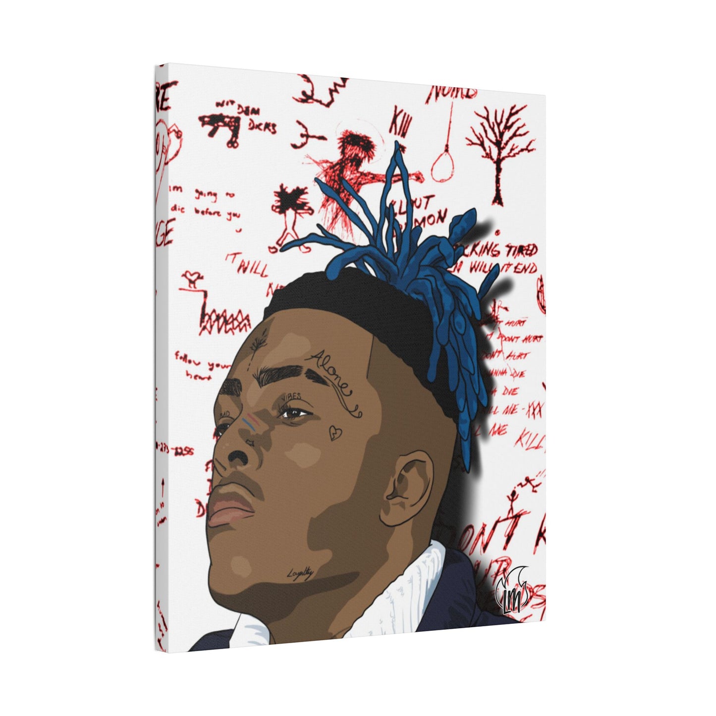 Late Rapper XXX 🕊 RIP Satin Canvas, Stretched