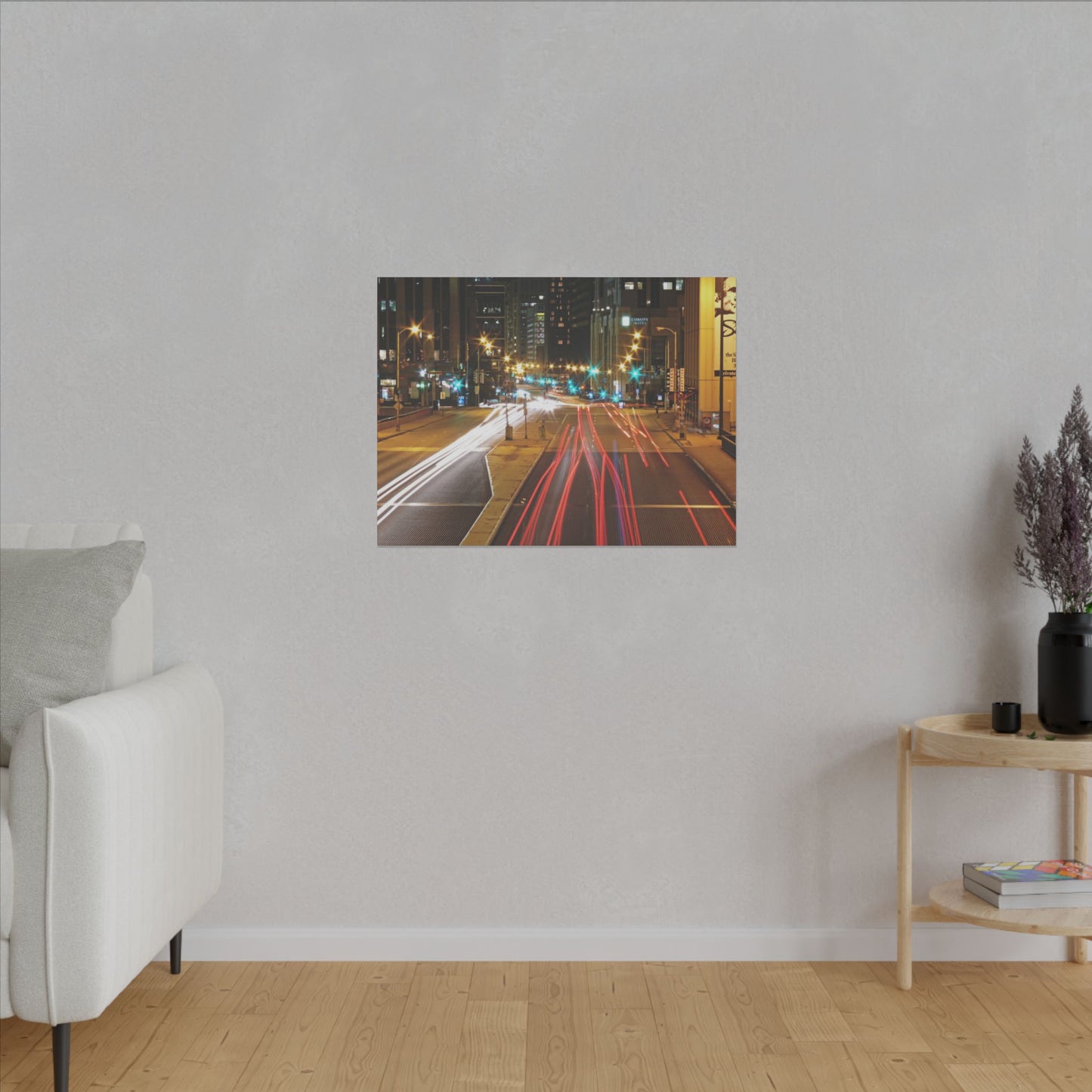 Chicago Nights Matte Canvas, Stretched, 0.75" Wall Art
