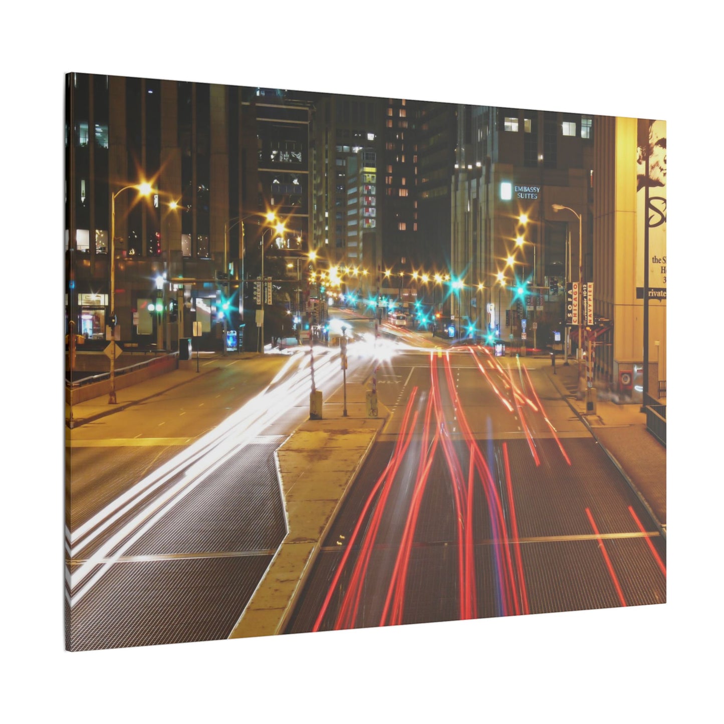Chicago Nights Matte Canvas, Stretched, 0.75" Wall Art