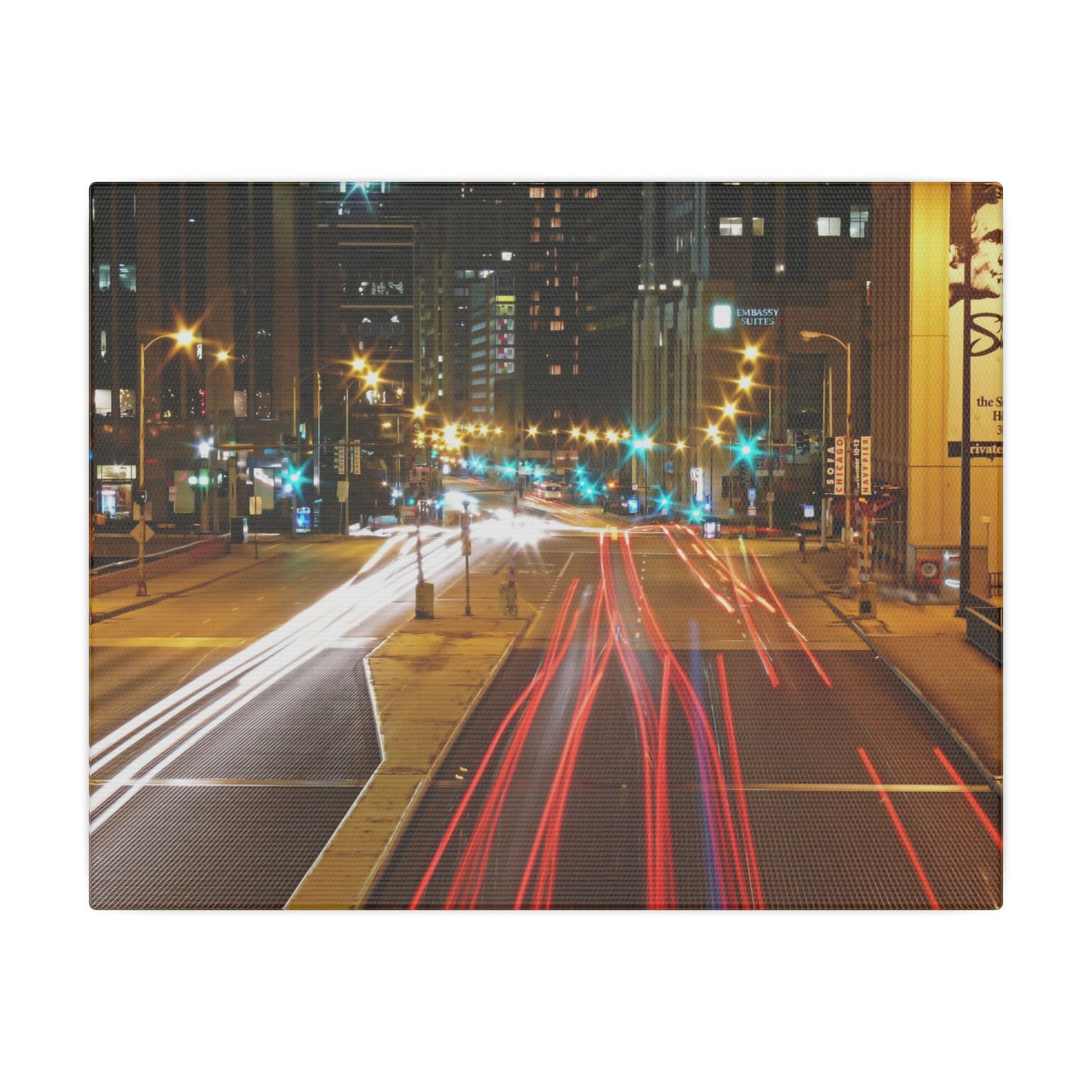 Chicago Nights Matte Canvas, Stretched, 0.75" Wall Art