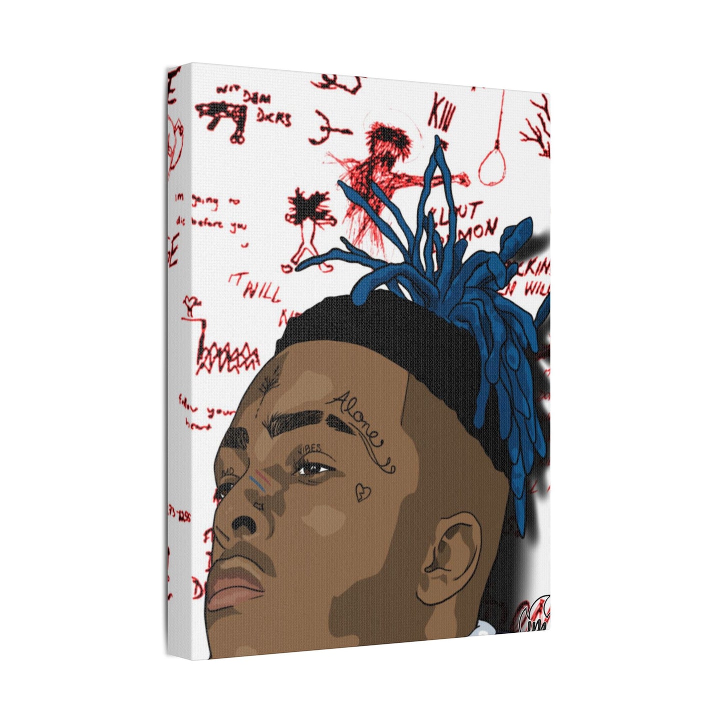 Late Rapper XXX 🕊 RIP Satin Canvas, Stretched