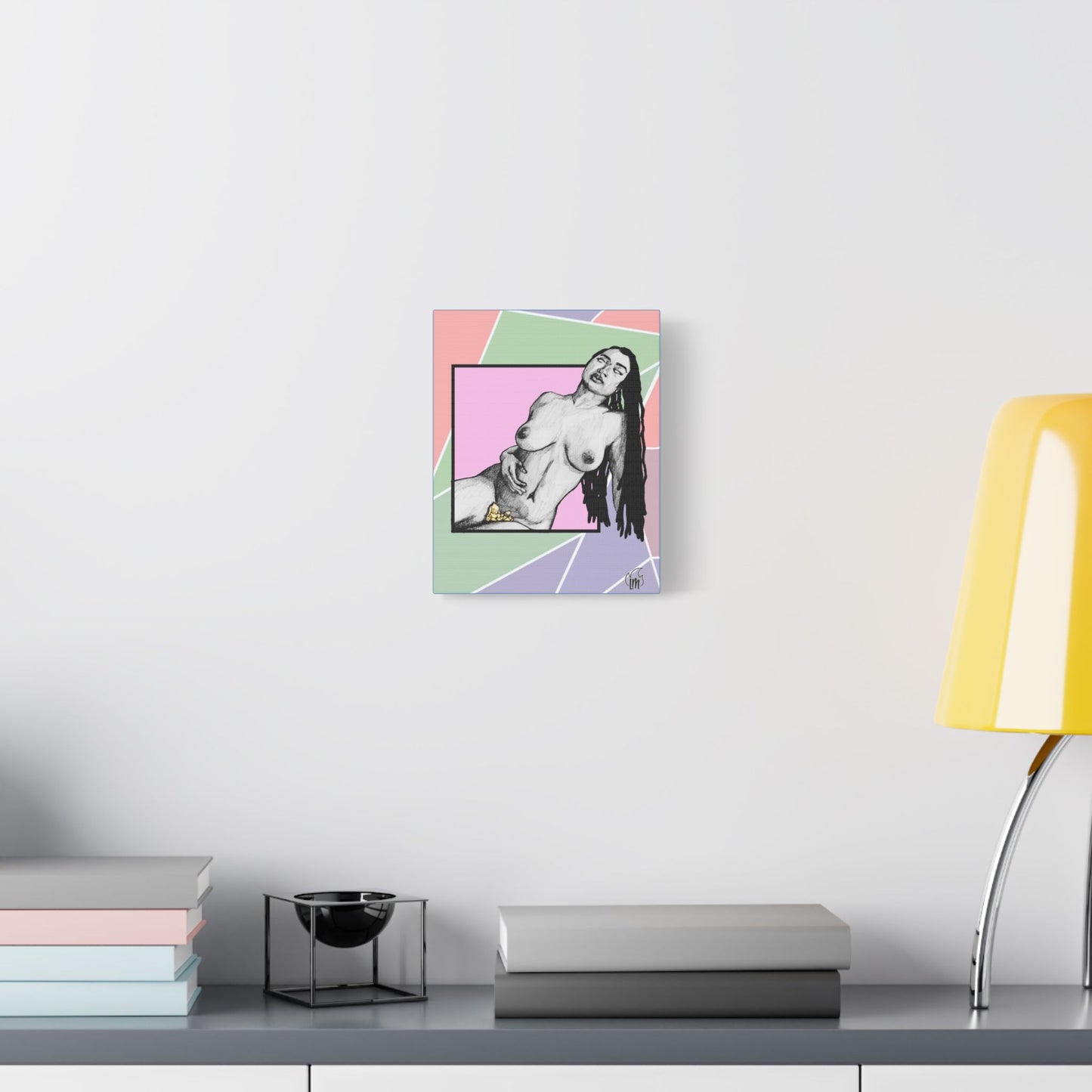 Strawberry Glaze on Satin Canvas, Stretched