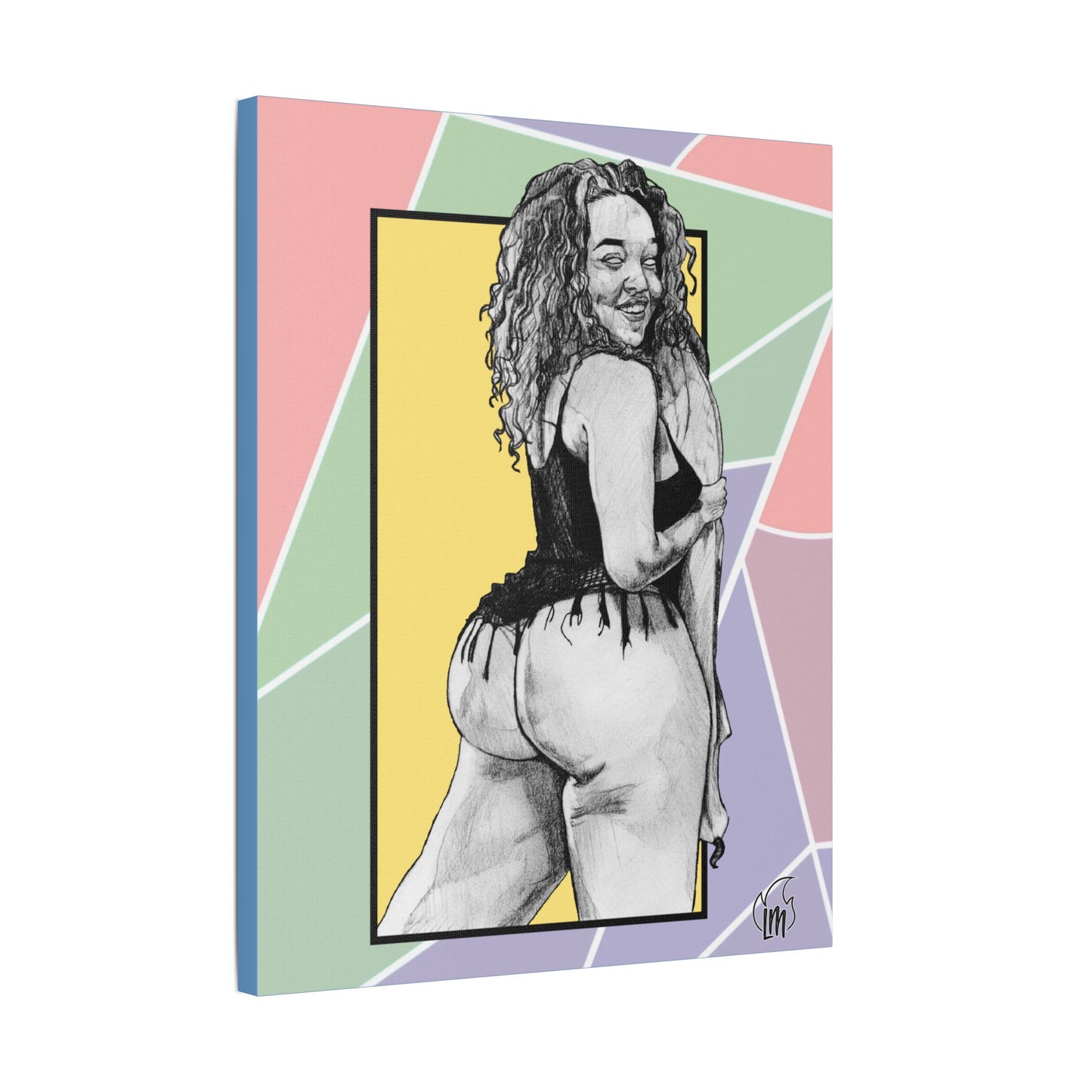 Banana Split on Satin Canvas, Stretched