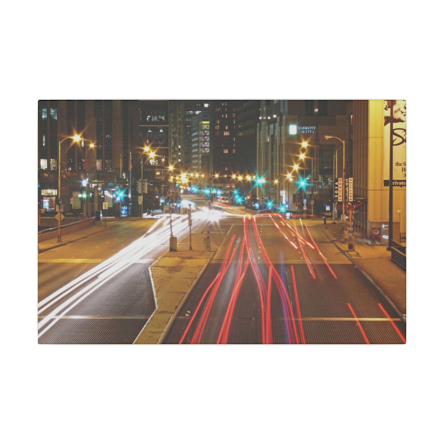 Chicago Nights Matte Canvas, Stretched, 0.75" Wall Art
