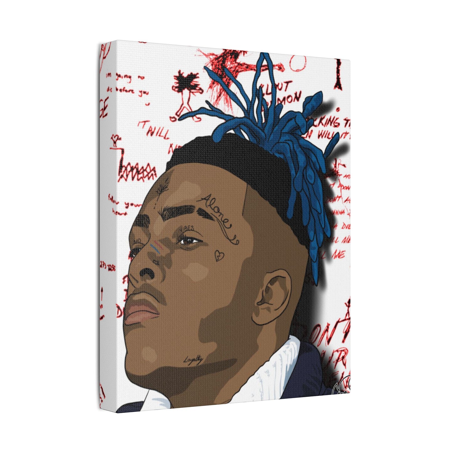 Late Rapper XXX 🕊 RIP Satin Canvas, Stretched