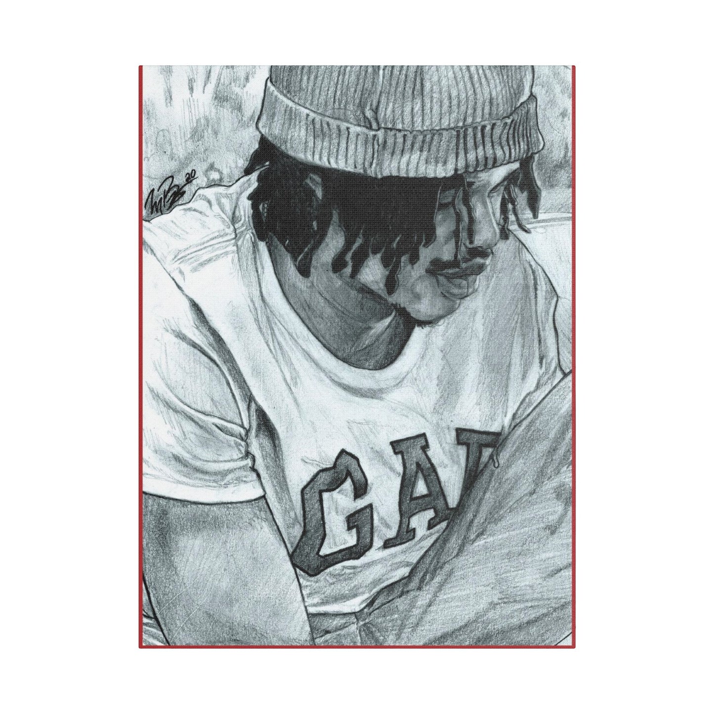 Rico the GIANT Portrait on Satin Canvas, Stretched