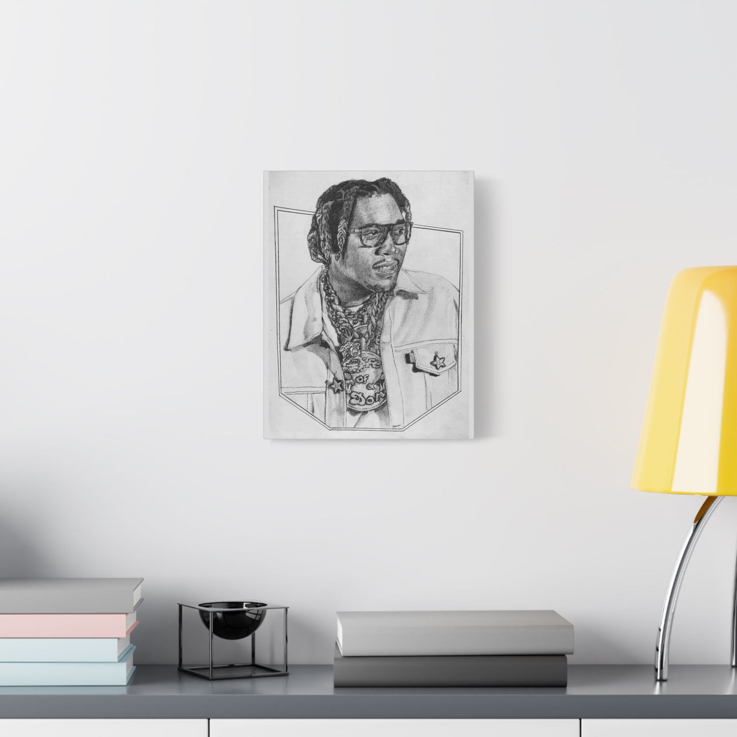 Don Toliver Portrait on Satin Canvas, Stretched