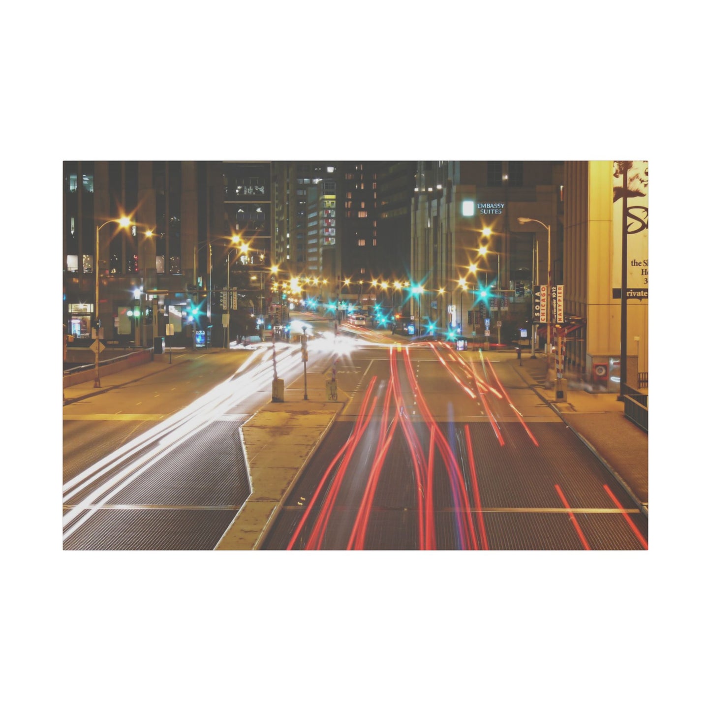 Chicago Nights Matte Canvas, Stretched, 0.75" Wall Art