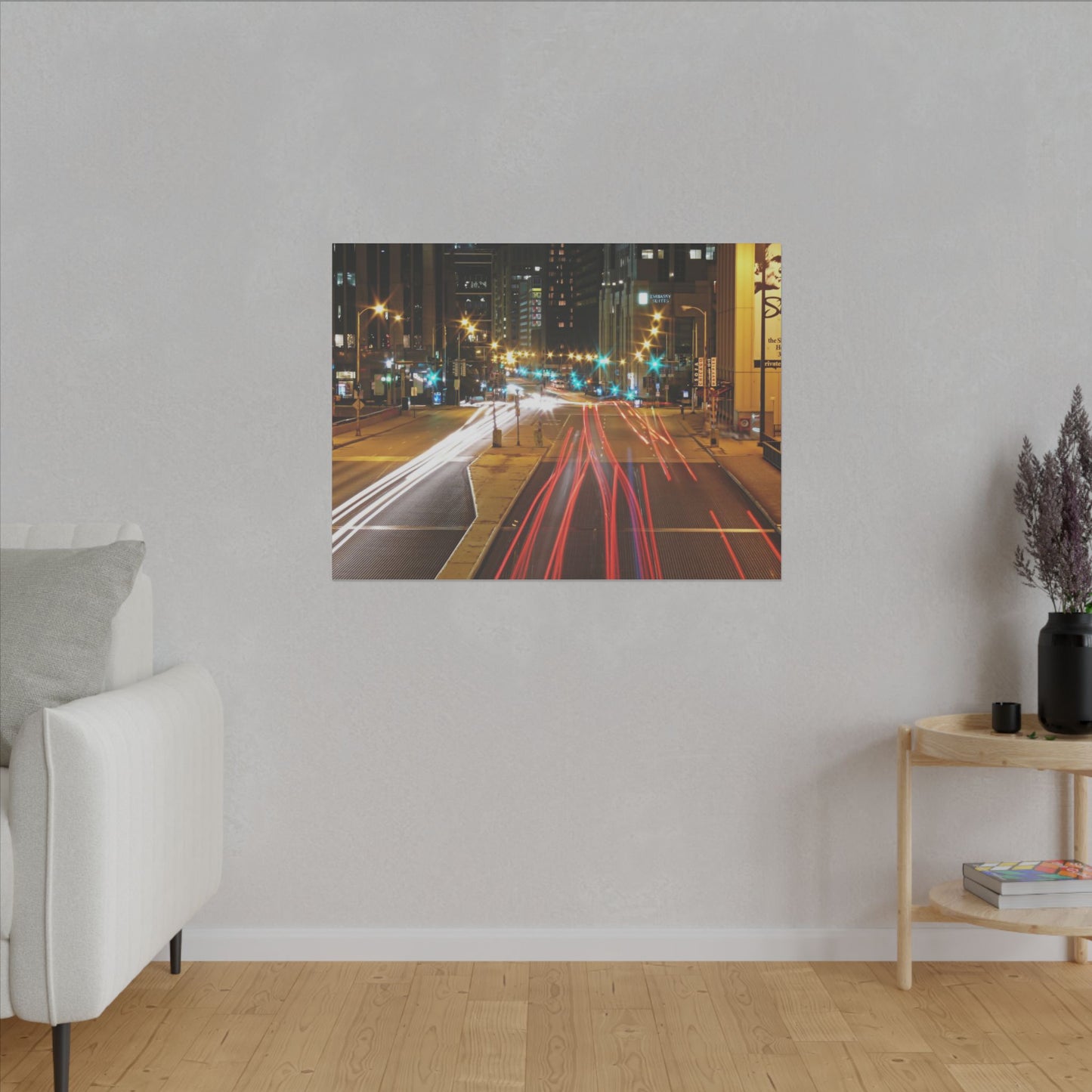 Chicago Nights Matte Canvas, Stretched, 0.75" Wall Art