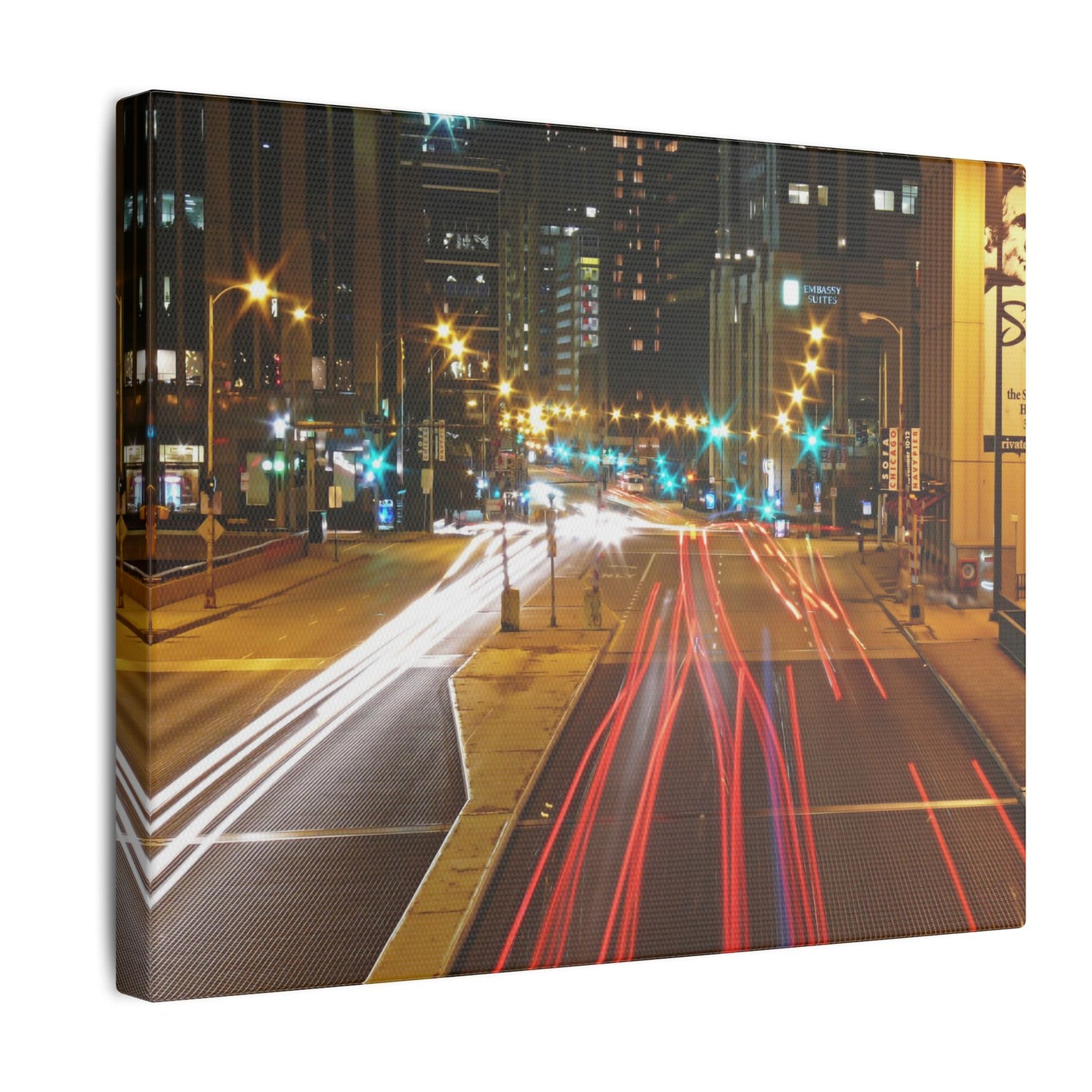 Chicago Nights Matte Canvas, Stretched, 0.75" Wall Art