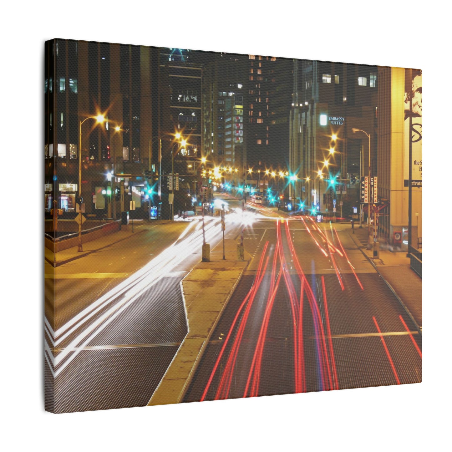 Chicago Nights Matte Canvas, Stretched, 0.75" Wall Art