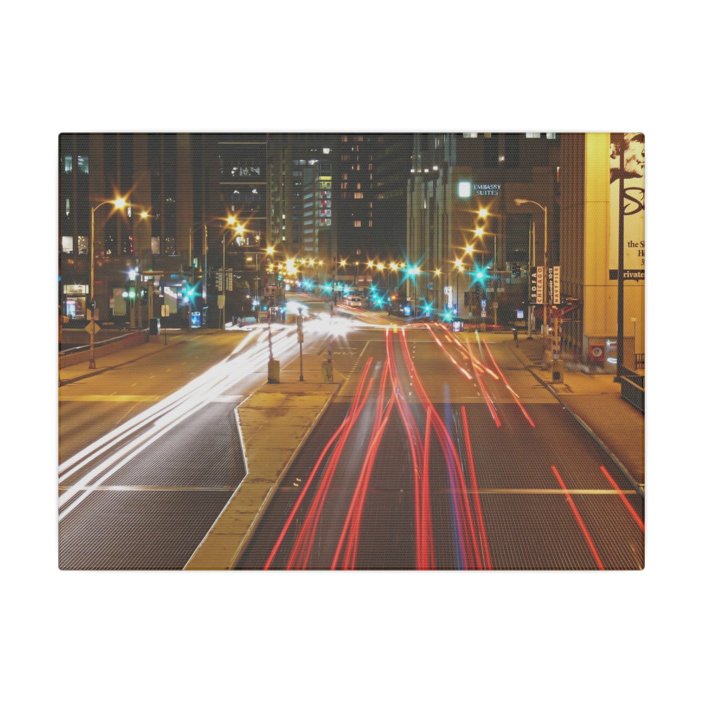 Chicago Nights Matte Canvas, Stretched, 0.75" Wall Art