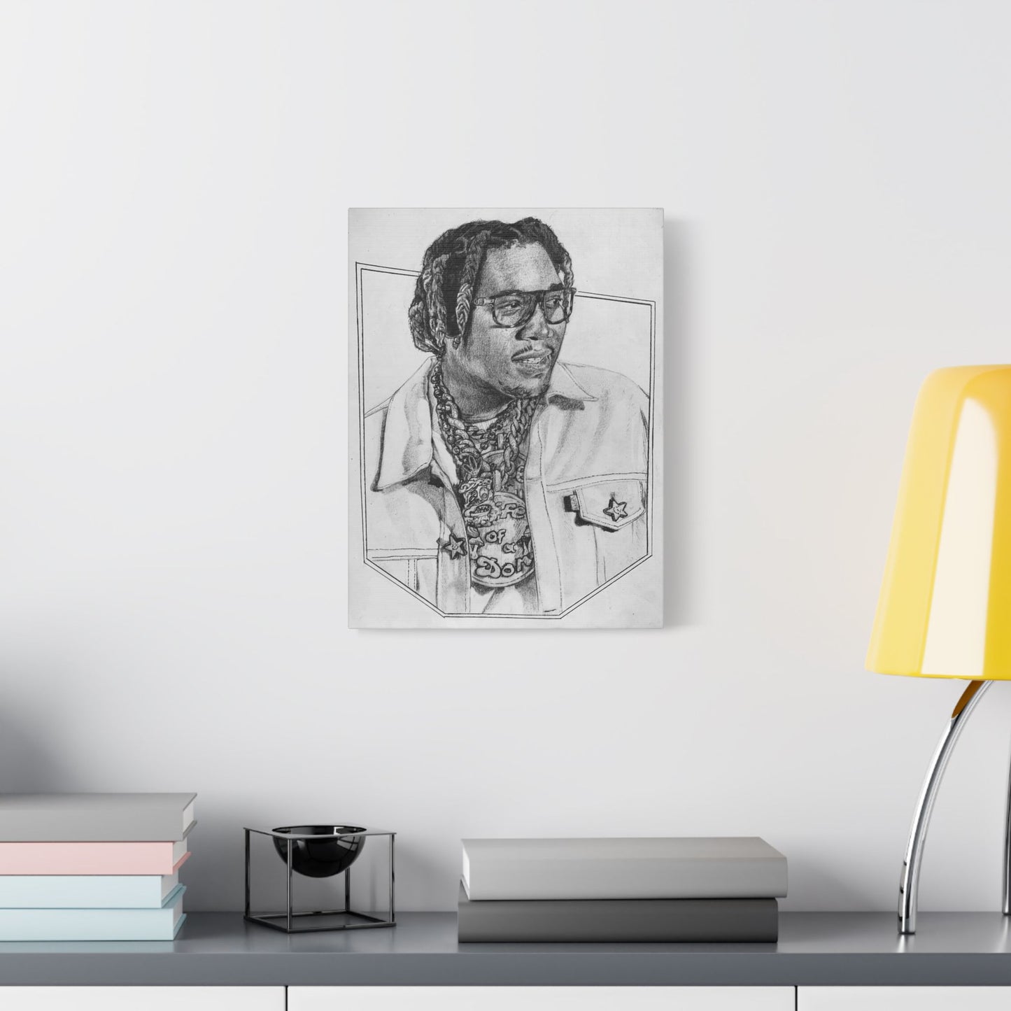 Don Toliver Portrait on Satin Canvas, Stretched