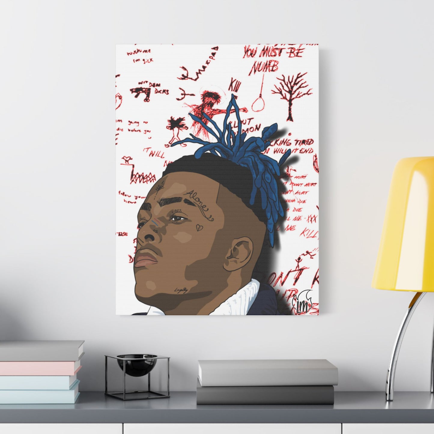Late Rapper XXX 🕊 RIP Satin Canvas, Stretched