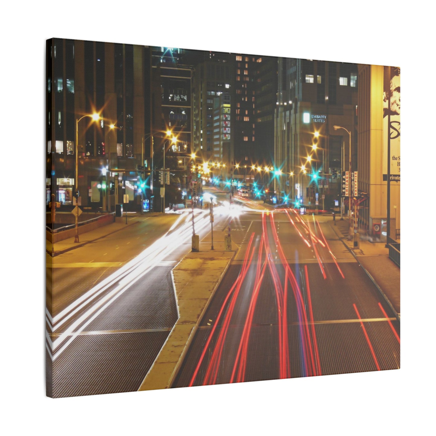 Chicago Nights Matte Canvas, Stretched, 0.75" Wall Art