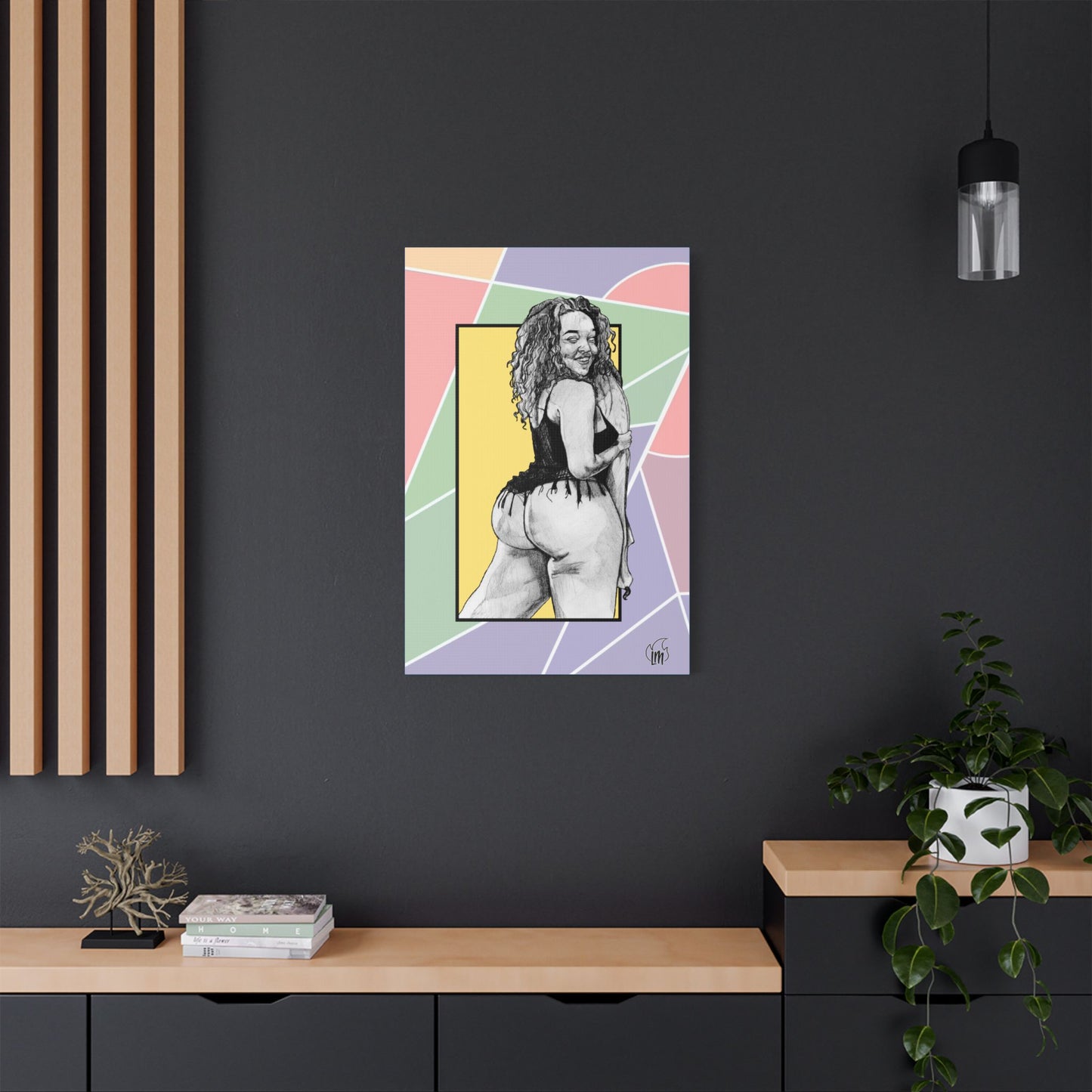 Banana Split on Satin Canvas, Stretched