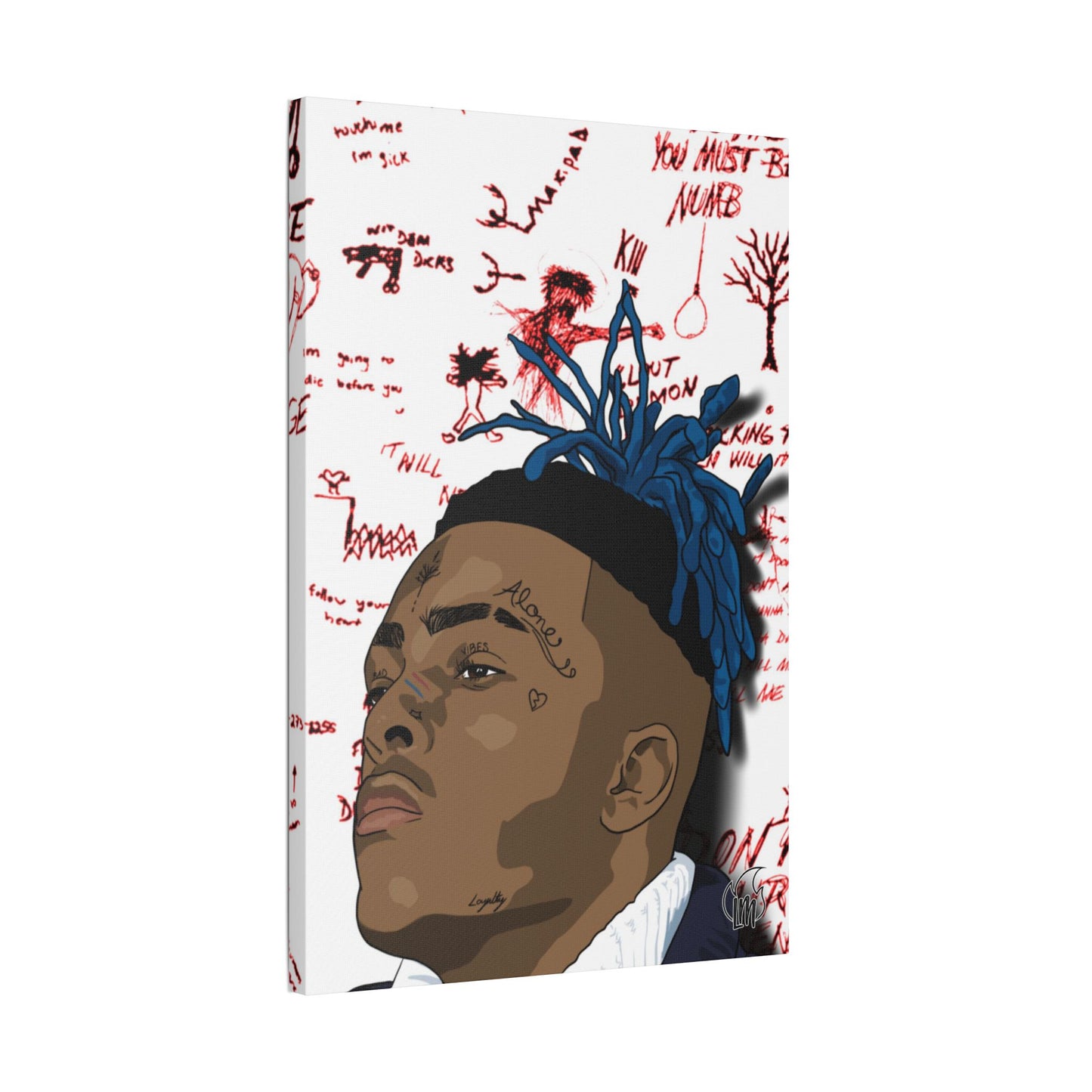 Late Rapper XXX 🕊 RIP Satin Canvas, Stretched
