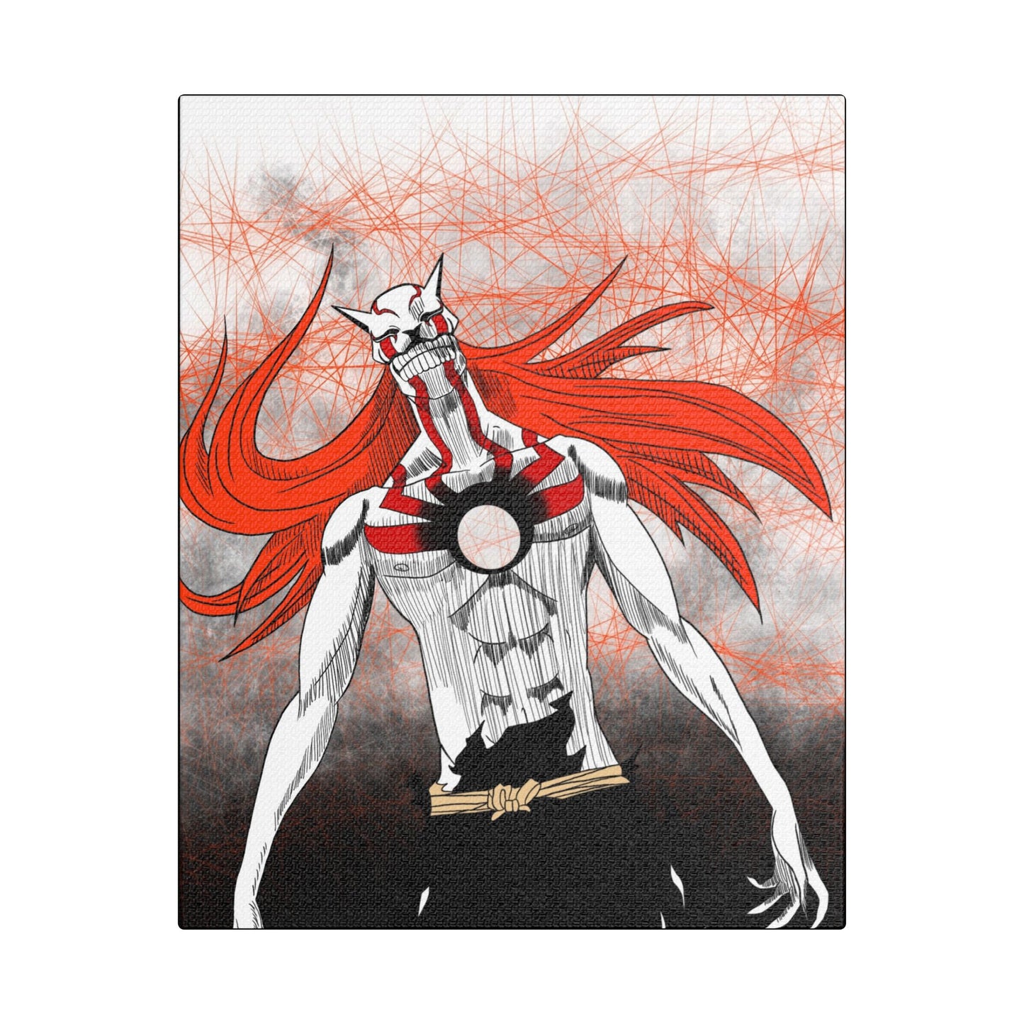 Bleach Anime, Hollow Reaper on Satin Canvas, Stretched