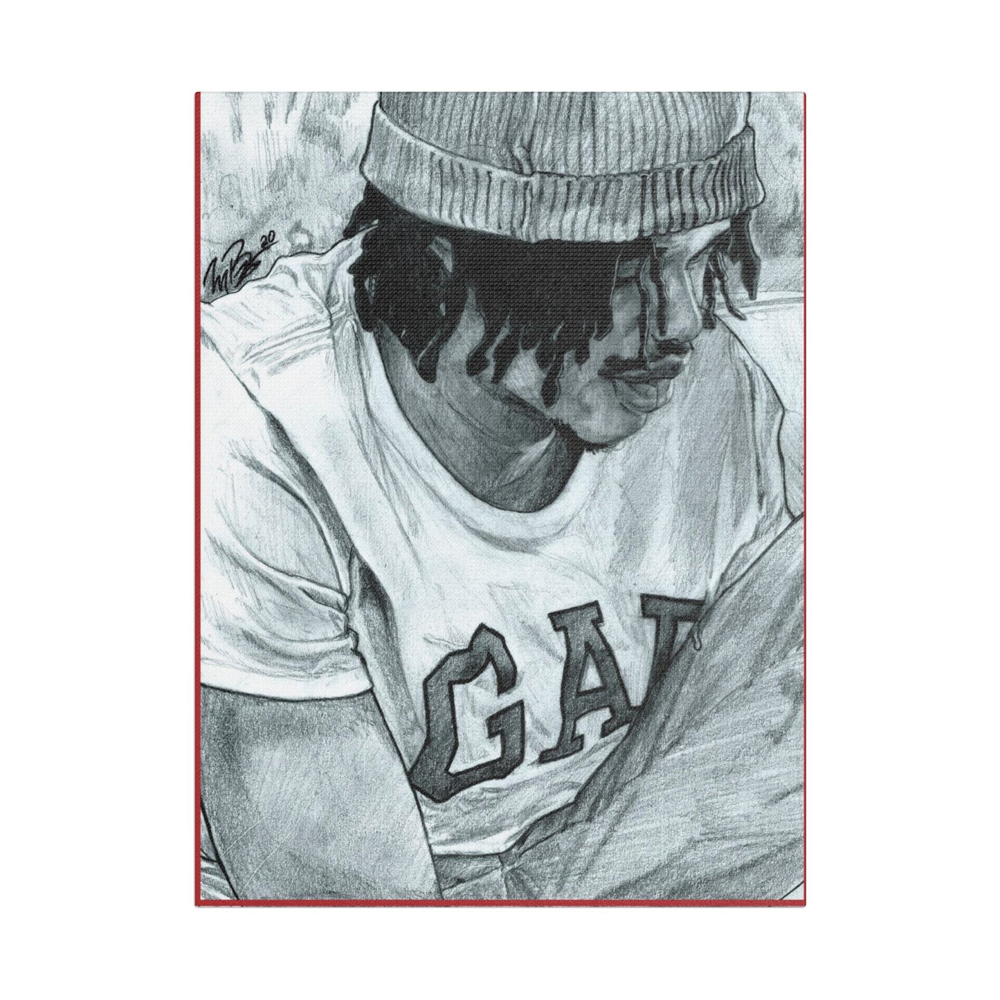 Rico the GIANT Portrait on Satin Canvas, Stretched