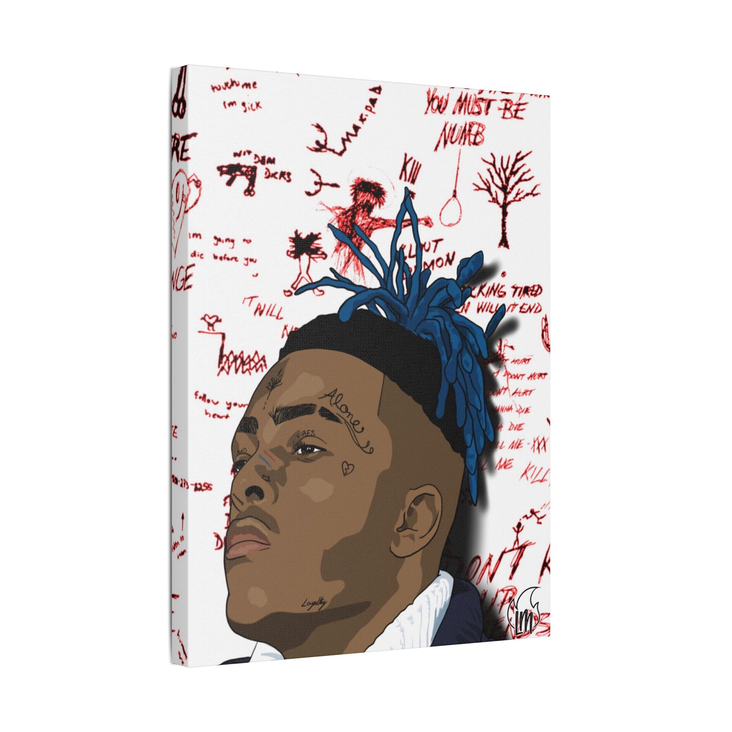 Late Rapper XXX 🕊 RIP Satin Canvas, Stretched