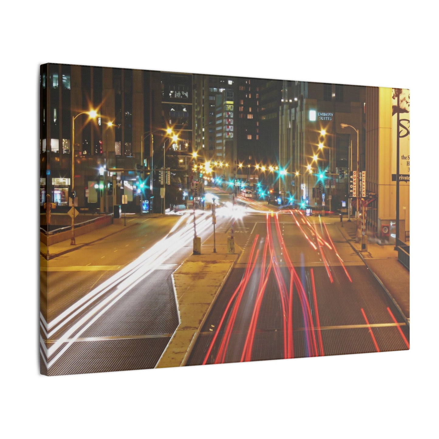 Chicago Nights Matte Canvas, Stretched, 0.75" Wall Art