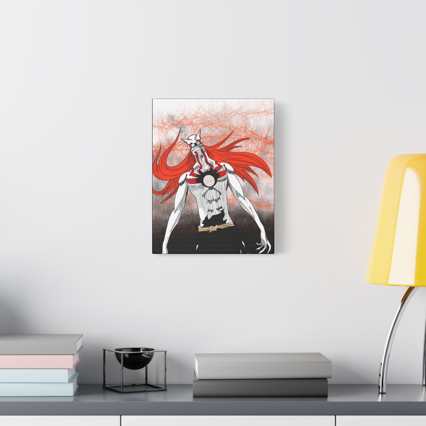 Bleach Anime, Hollow Reaper on Satin Canvas, Stretched