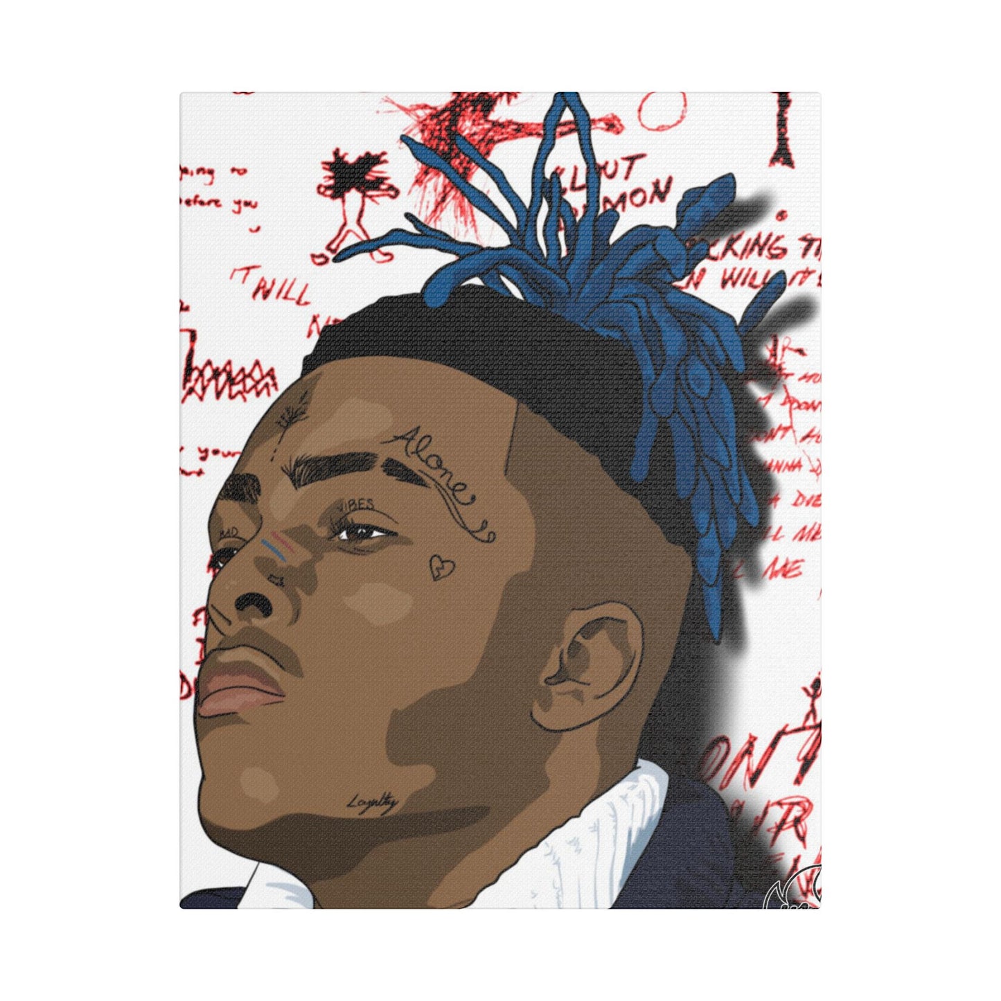 Late Rapper XXX 🕊 RIP Satin Canvas, Stretched
