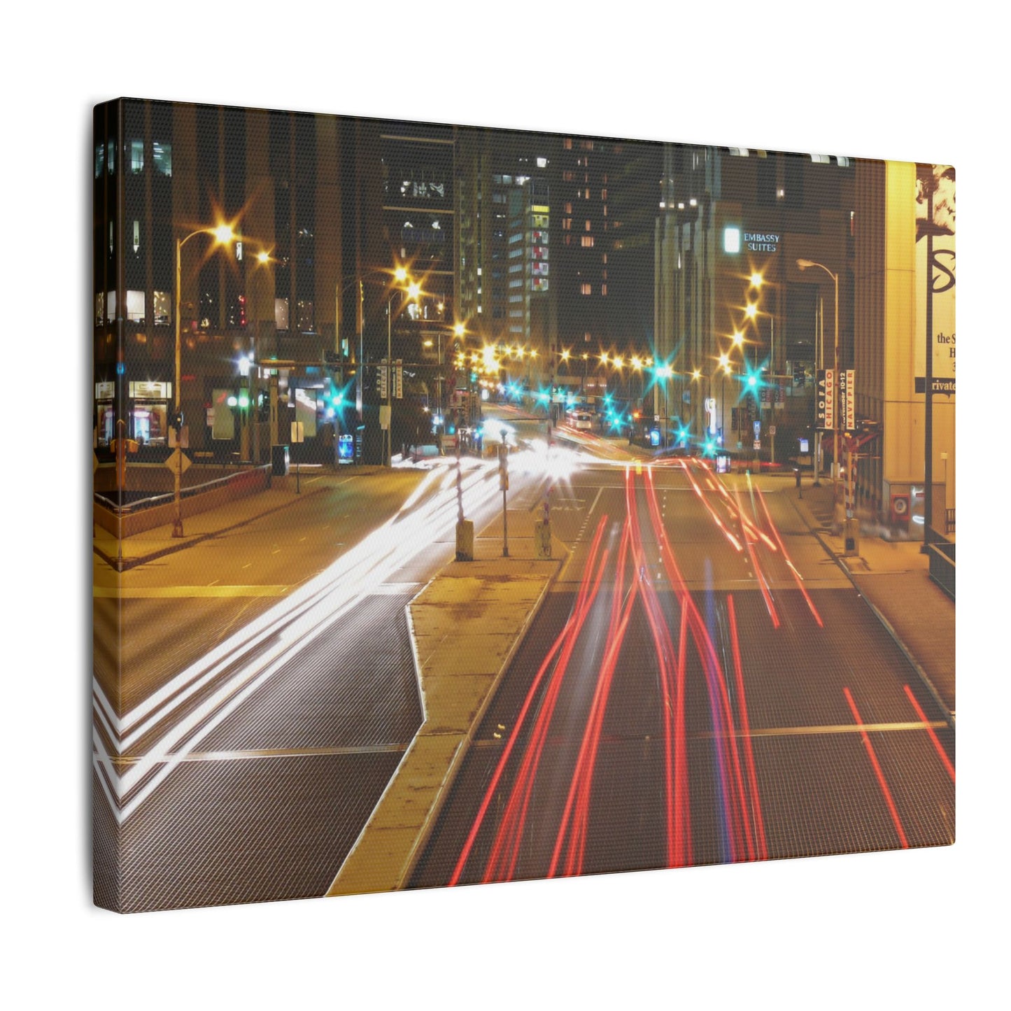 Chicago Nights Matte Canvas, Stretched, 0.75" Wall Art