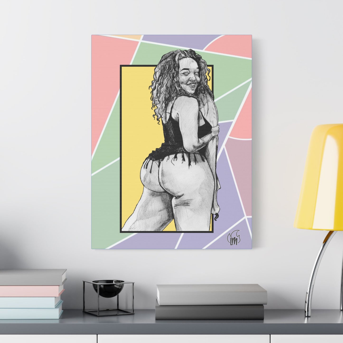 Banana Split on Satin Canvas, Stretched
