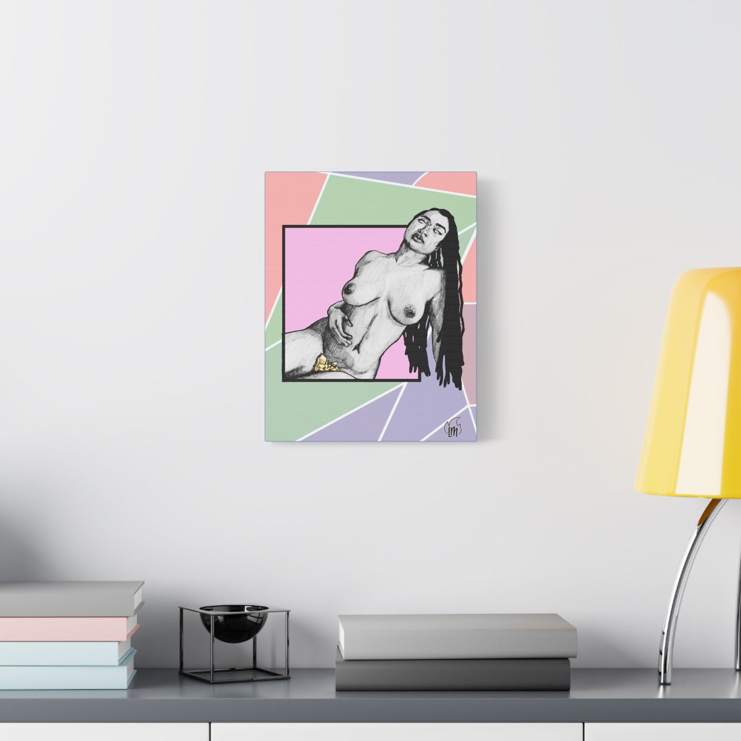 Strawberry Glaze on Satin Canvas, Stretched