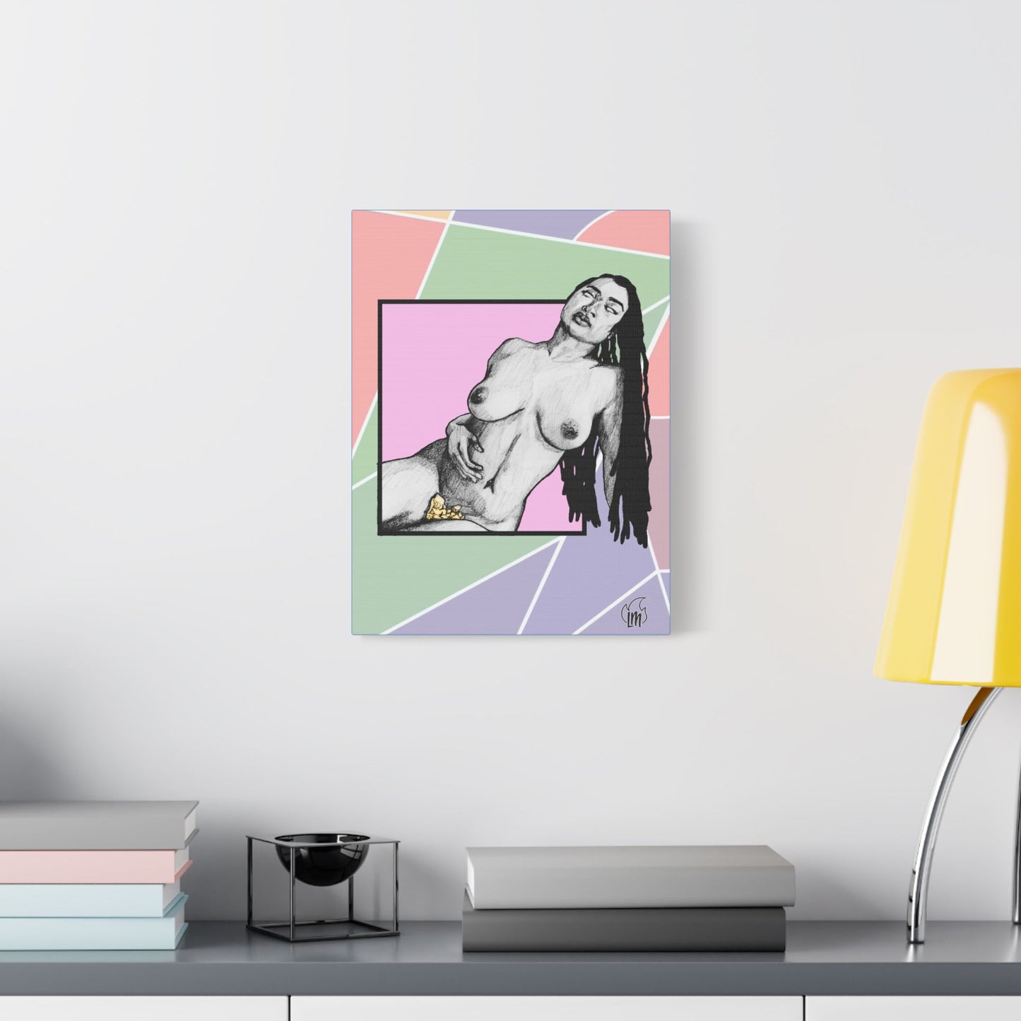 Strawberry Glaze on Satin Canvas, Stretched
