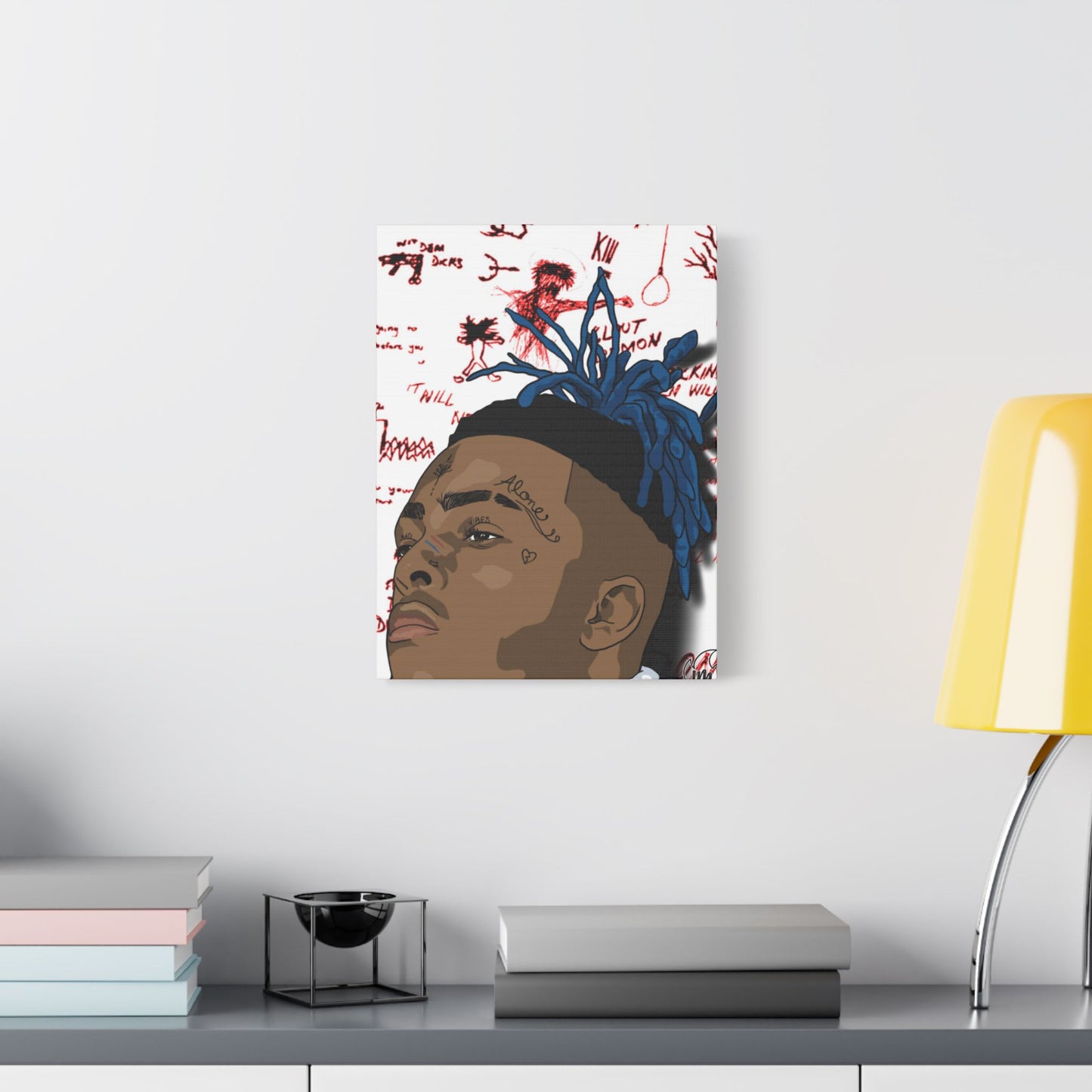 Late Rapper XXX 🕊 RIP  Satin Canvas, Stretched