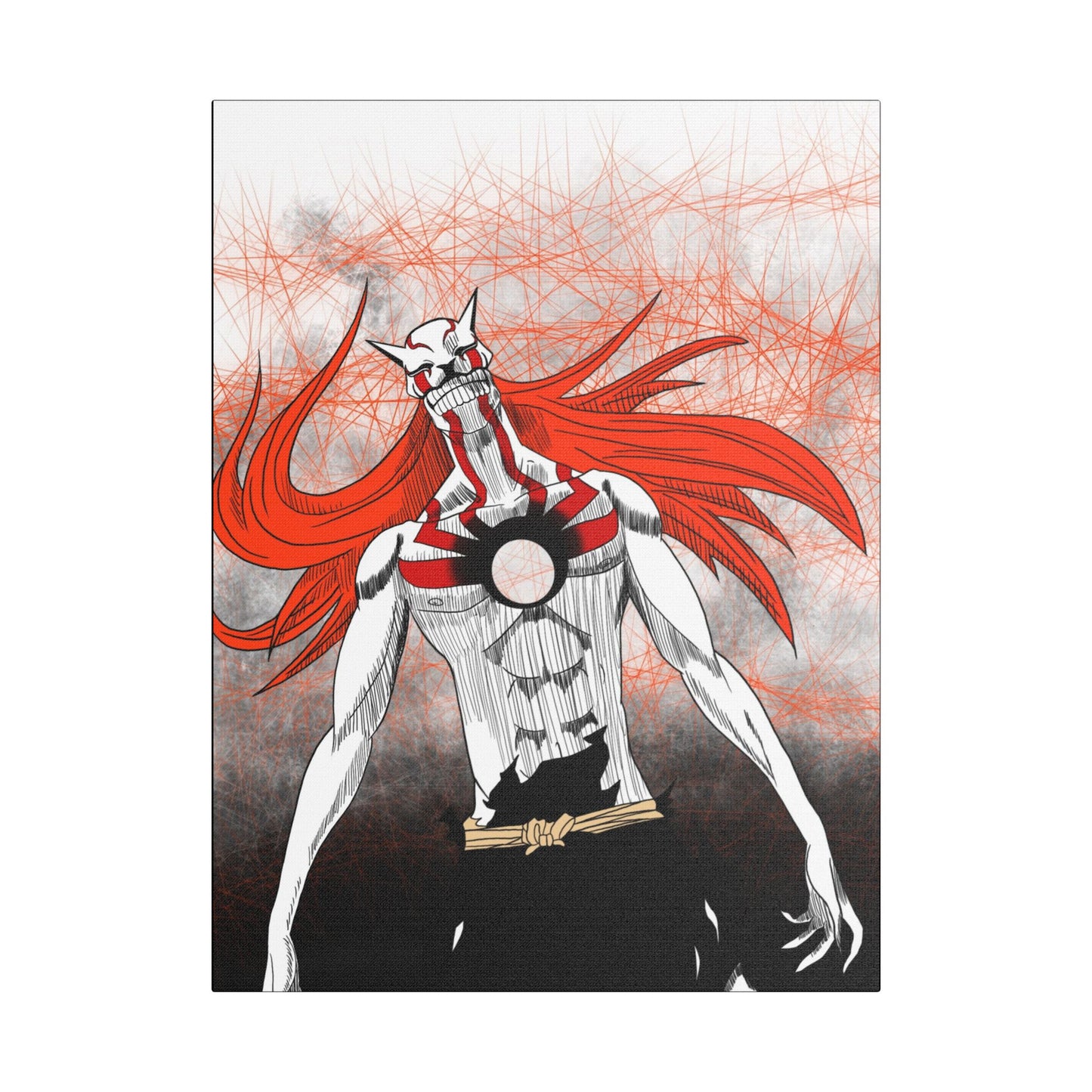 Bleach Anime, Hollow Reaper on Satin Canvas, Stretched