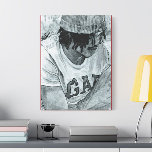 Rico the GIANT Portrait on Satin Canvas, Stretched
