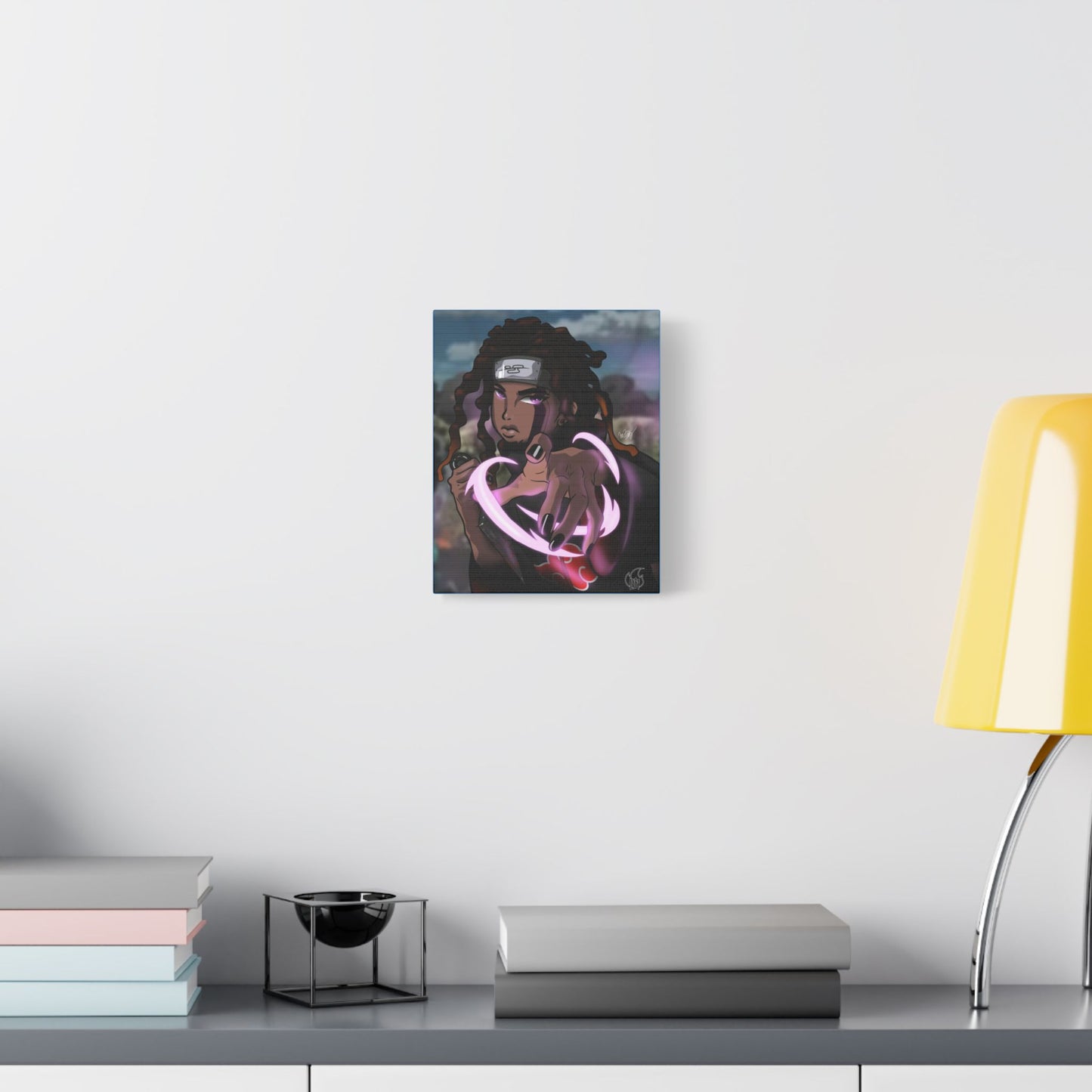 Anime, OC Akatsuki Ninja of Naruto Shippuden on Satin Canvas, Stretched