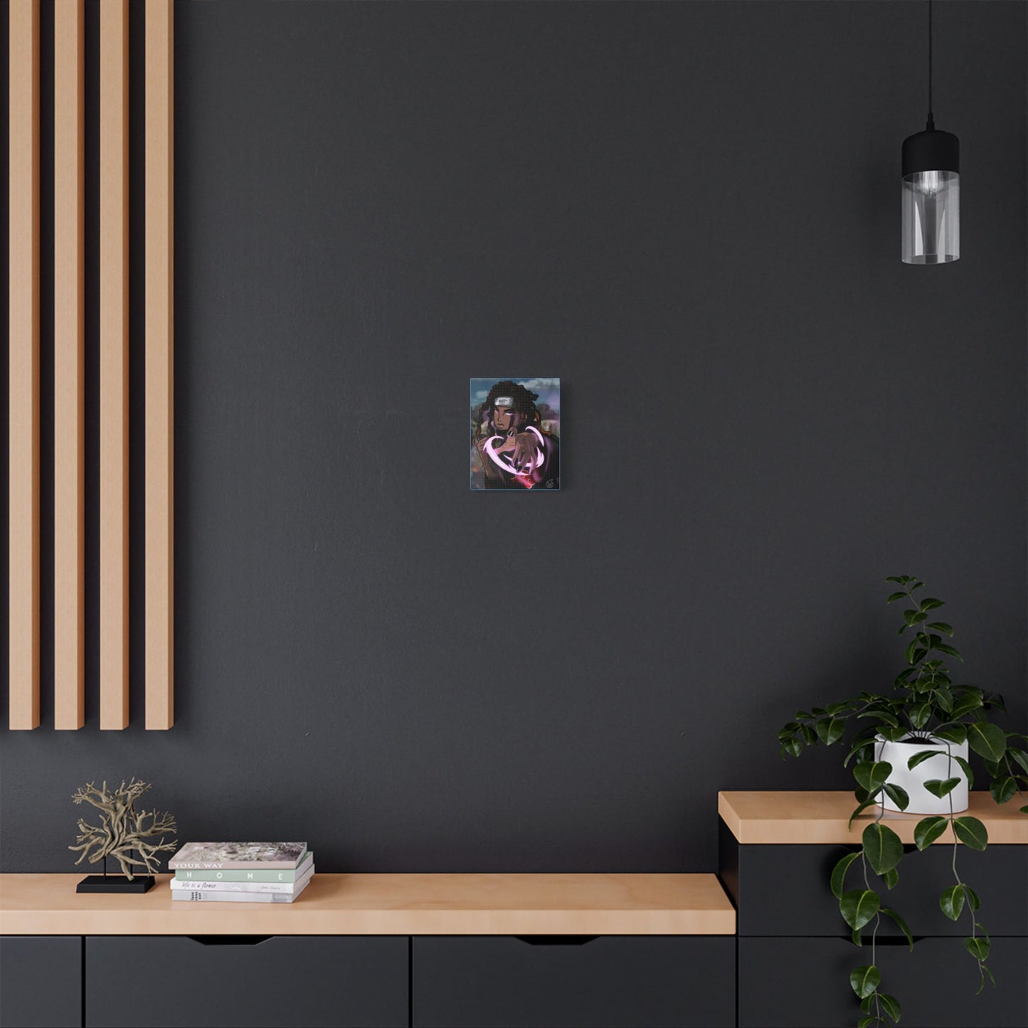 Anime, OC Akatsuki Ninja of Naruto Shippuden on Satin Canvas, Stretched