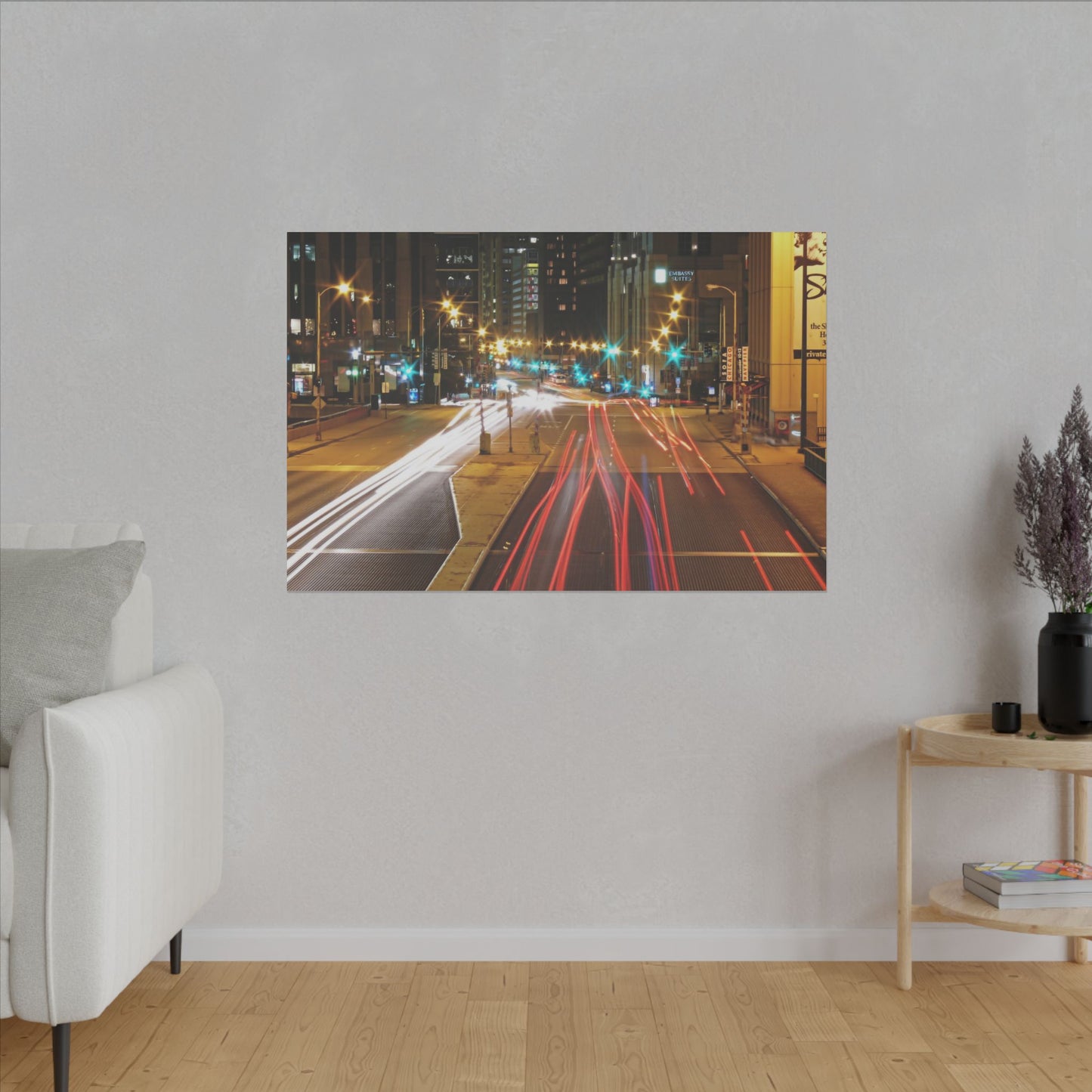 Chicago Nights Matte Canvas, Stretched, 0.75" Wall Art