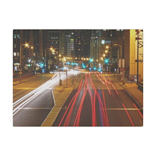 Chicago Nights Matte Canvas, Stretched, 0.75" Wall Art