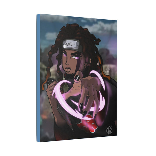 Anime, OC Akatsuki Ninja of Naruto Shippuden on Satin Canvas, Stretched