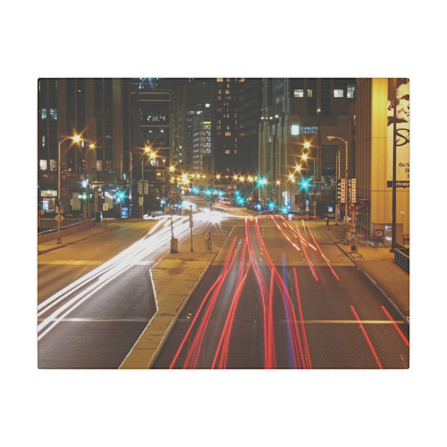 Chicago Nights Matte Canvas, Stretched, 0.75" Wall Art