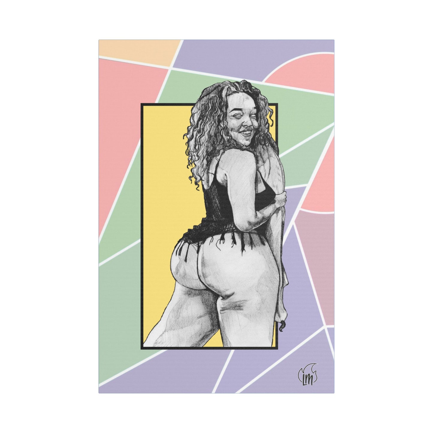 Banana Split on Satin Canvas, Stretched