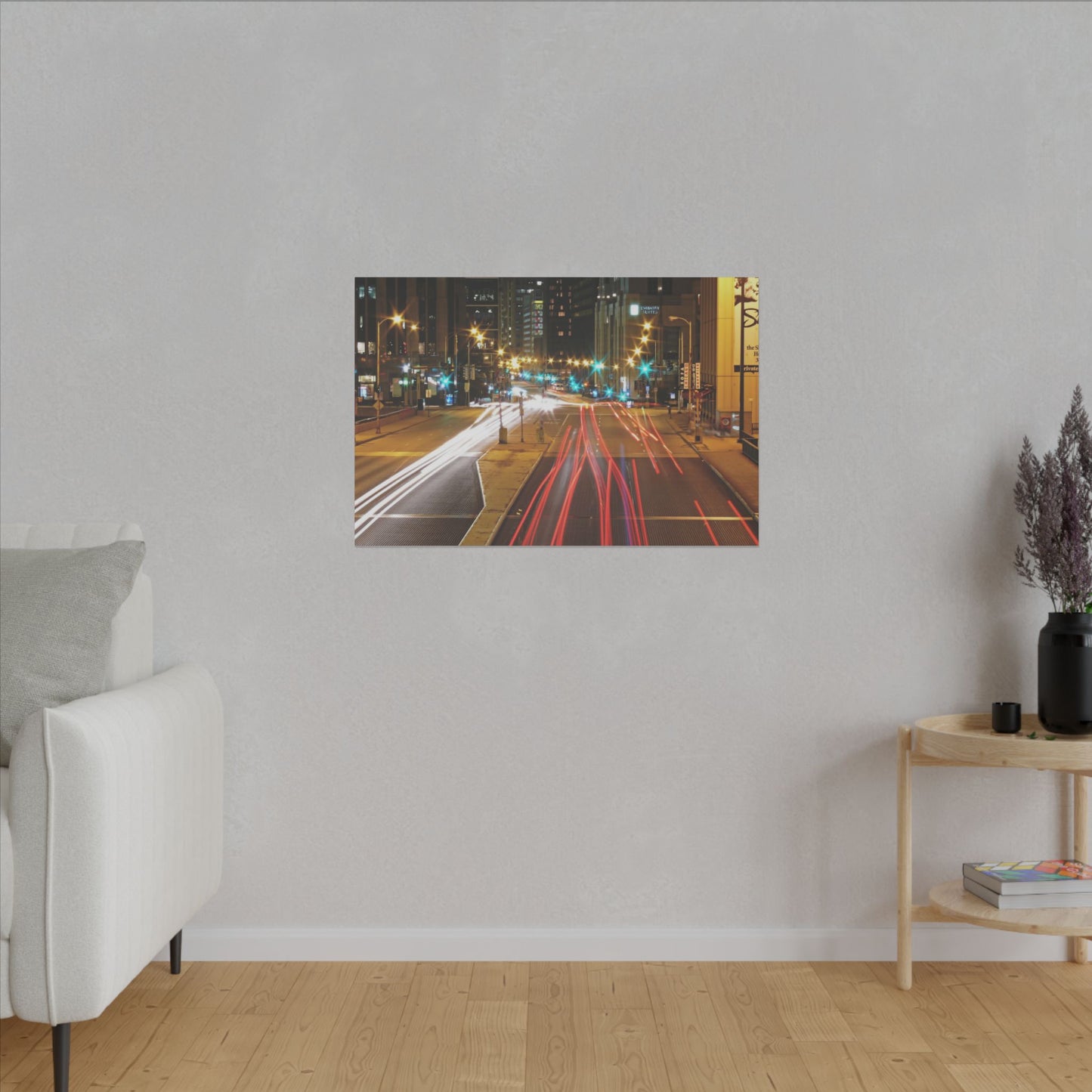 Chicago Nights Matte Canvas, Stretched, 0.75" Wall Art